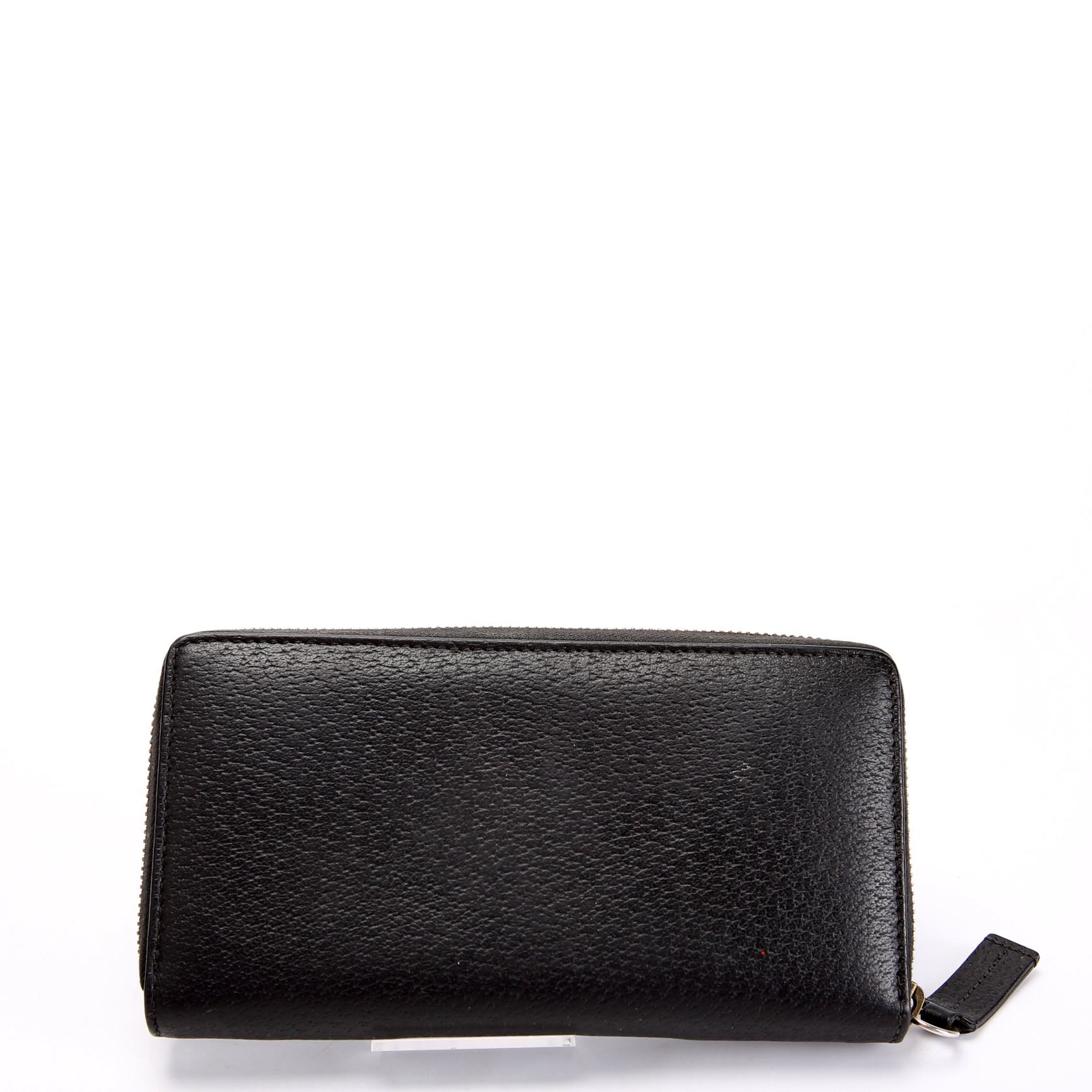 523667 Animalier Bee Leather Zip Around Long Wallet Black