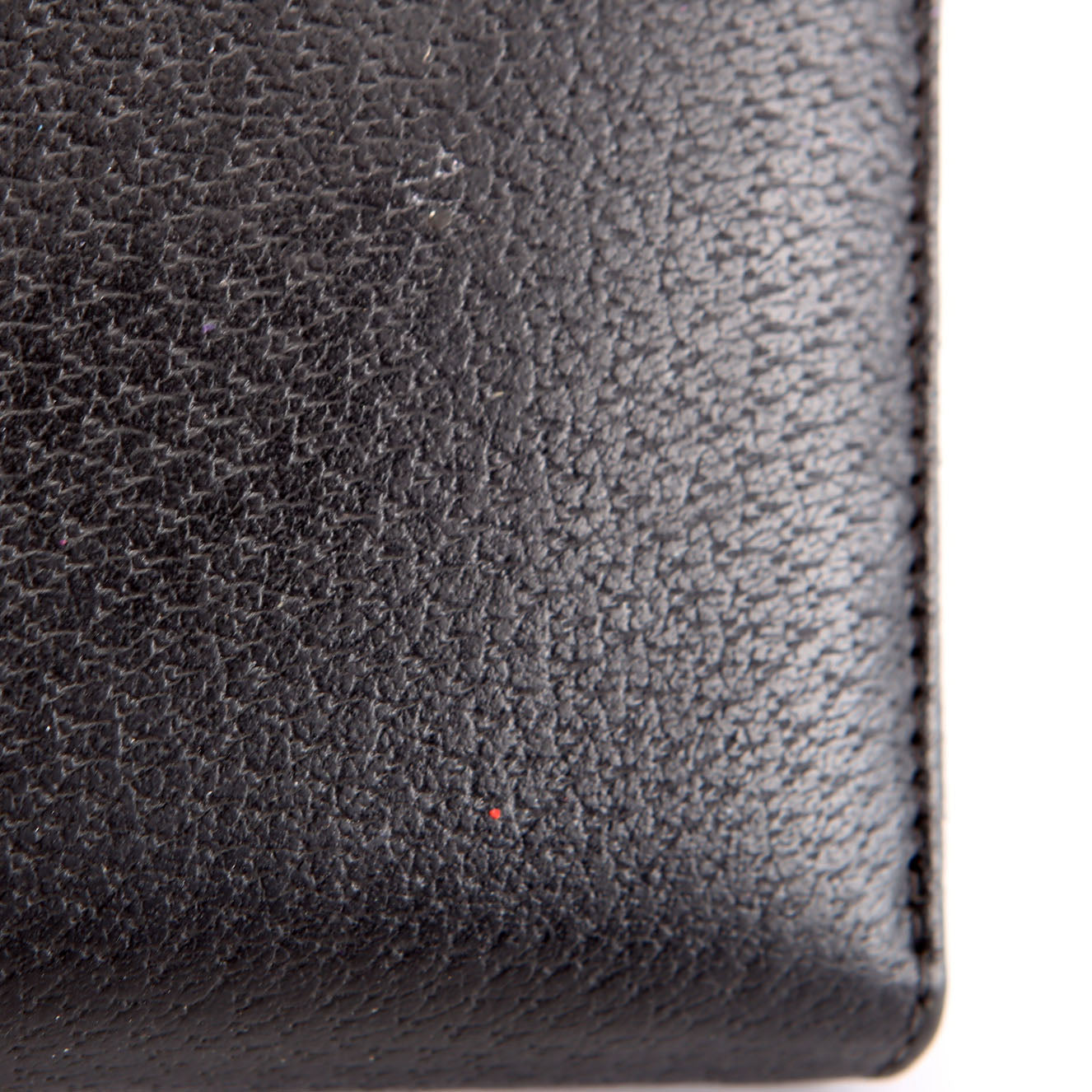 523667 Animalier Bee Leather Zip Around Long Wallet Black