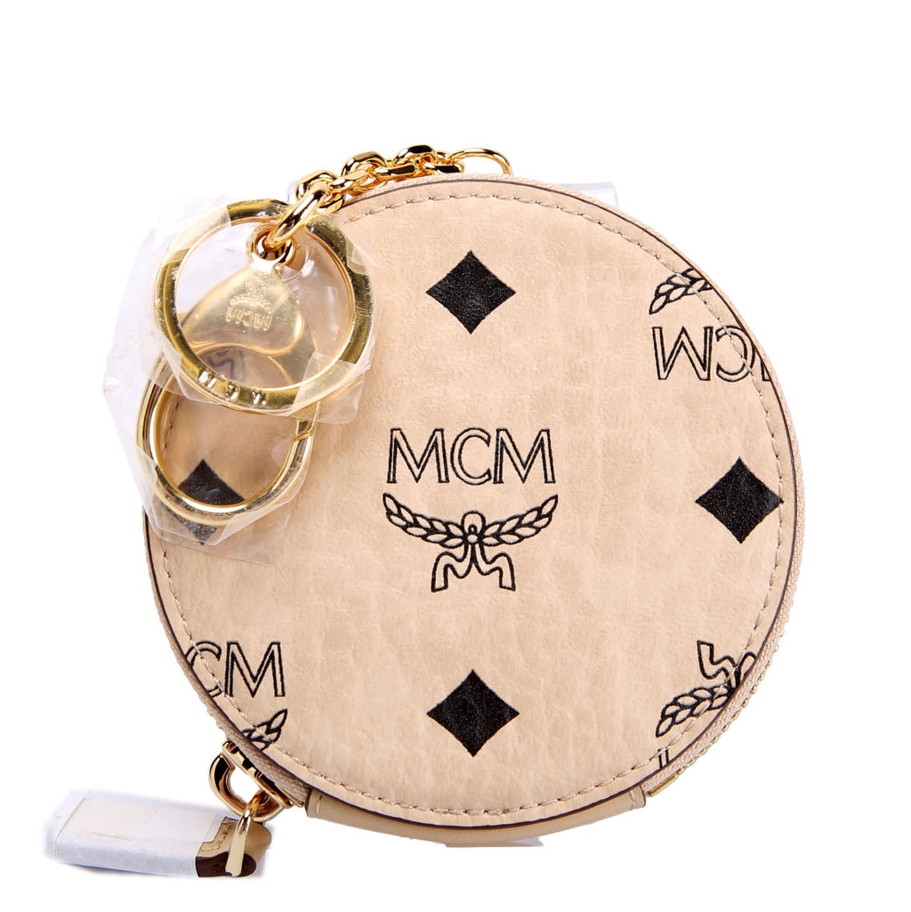 Visetos Round Coin Purse Beige