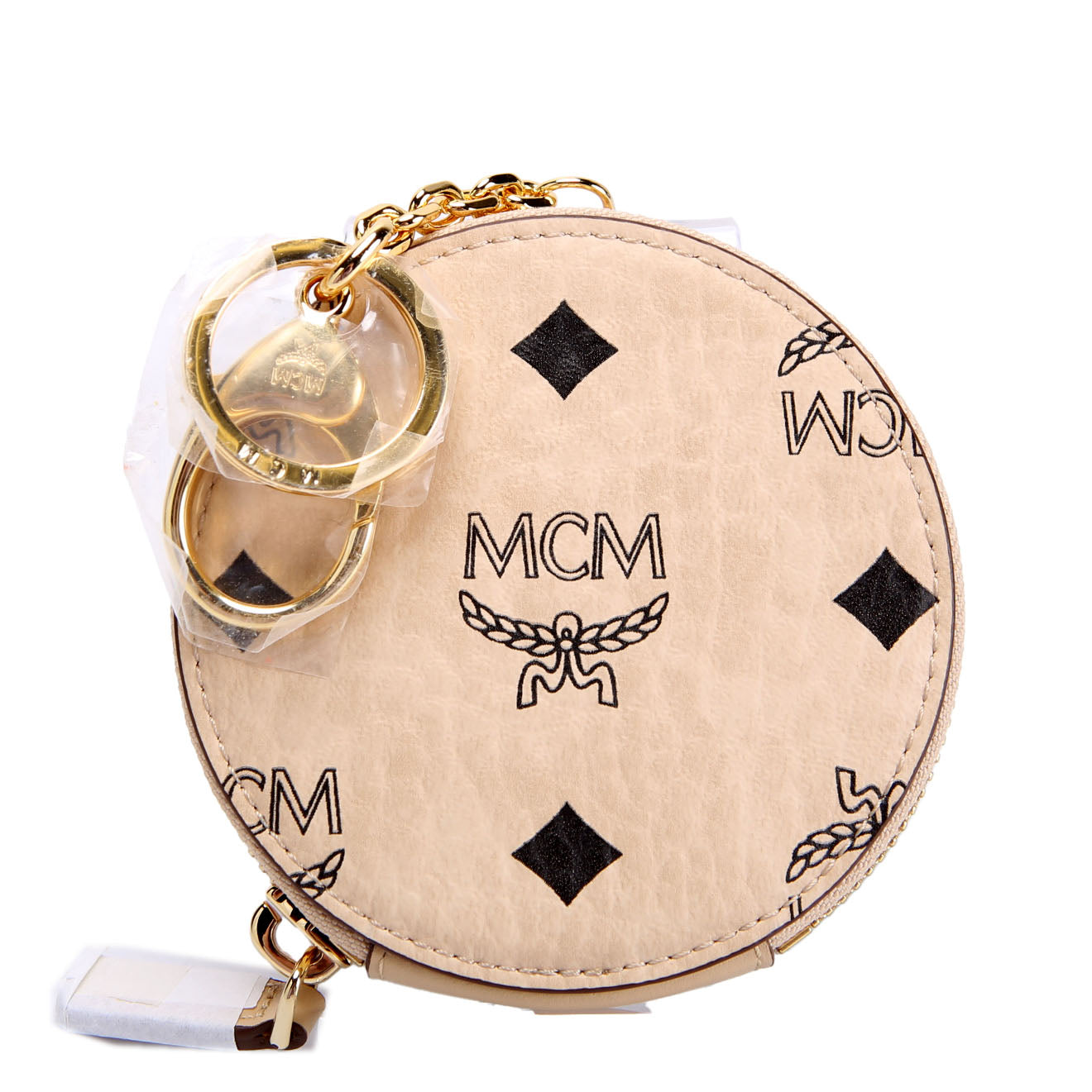 Visetos Round Coin Purse Beige