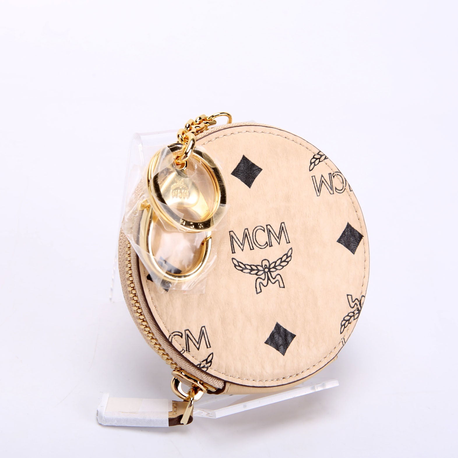 Visetos Round Coin Purse Beige