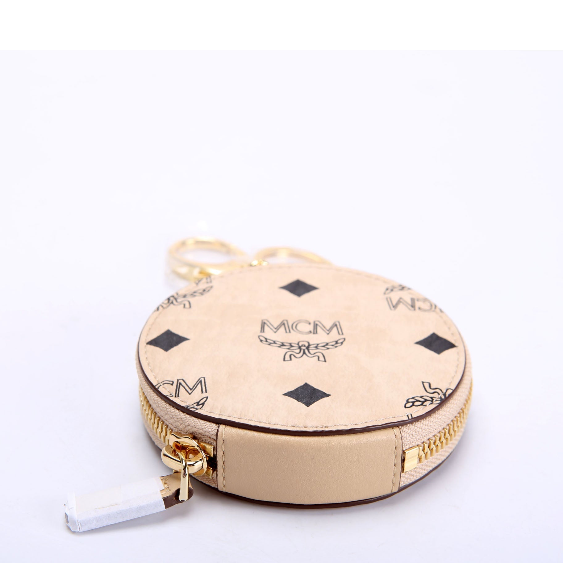 Visetos Round Coin Purse Beige
