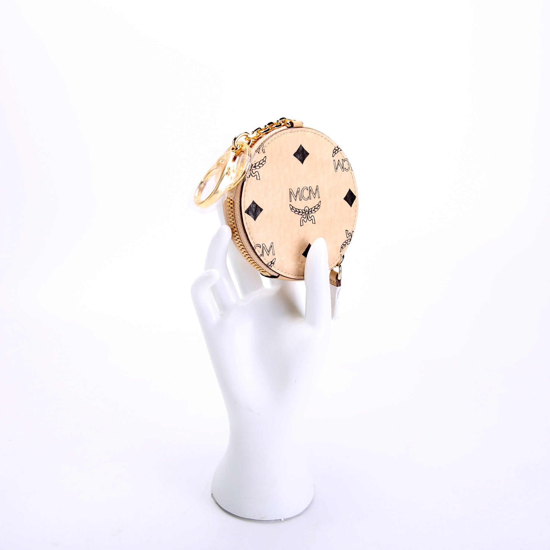 Visetos Round Coin Purse Beige