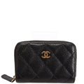 Classic Quilted Zippy Coin Purse Caviar 29M Black