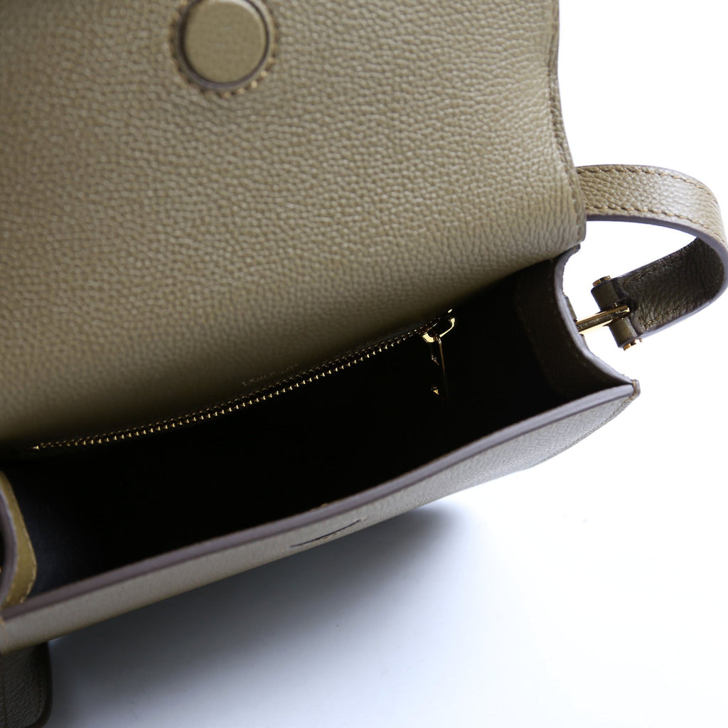 Tara Mini Crossbody Grained Calfskin Green