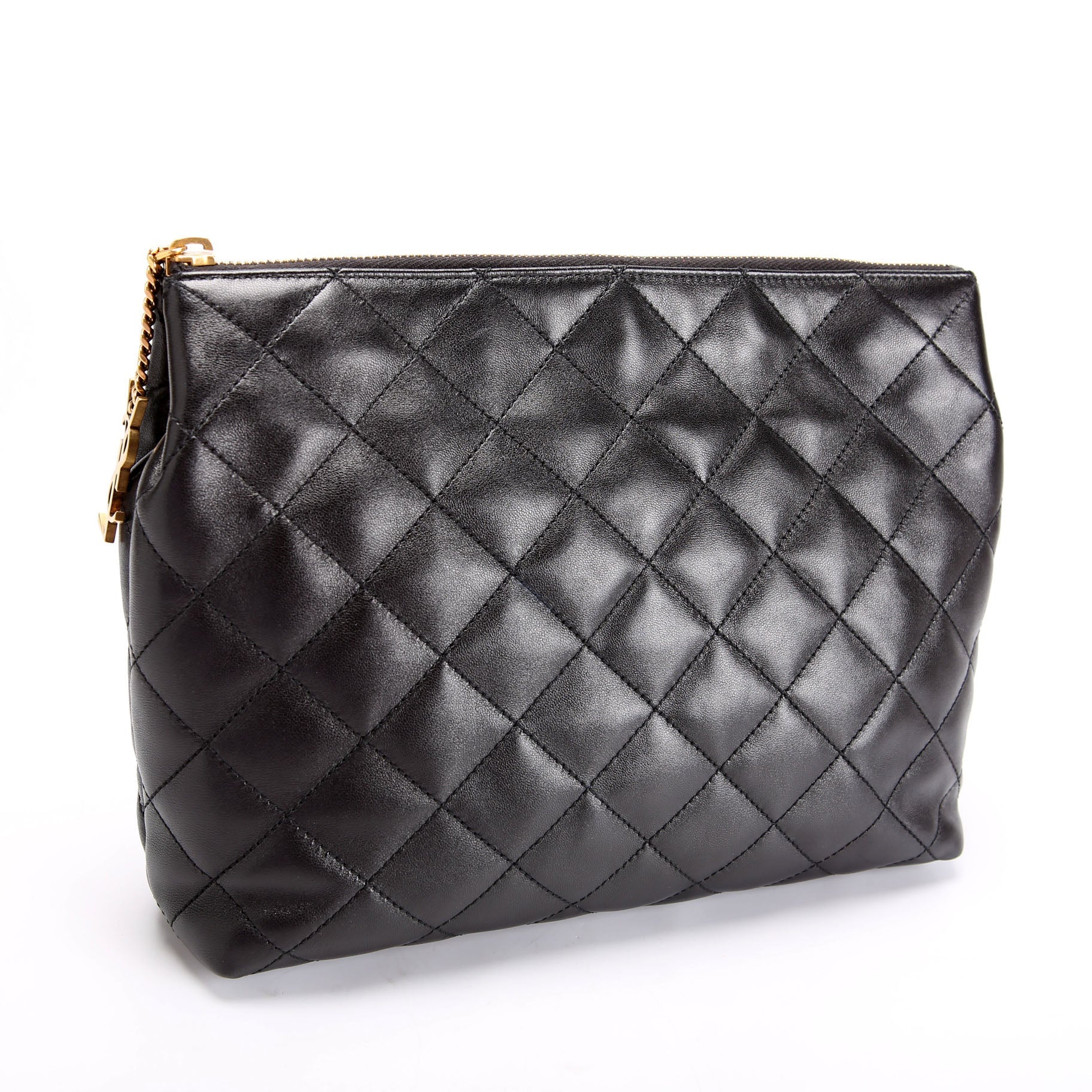 SAINT LAURENT Cassandre Cosmetic Pouch Black