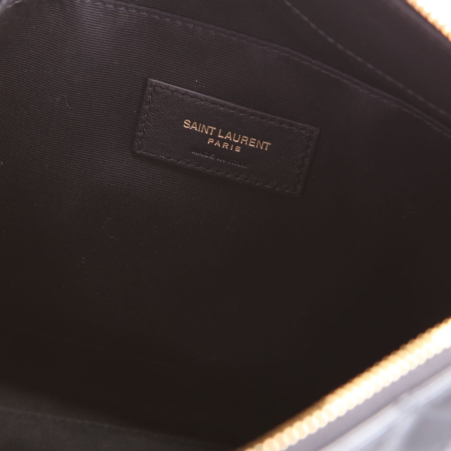 SAINT LAURENT Cassandre Cosmetic Pouch Black