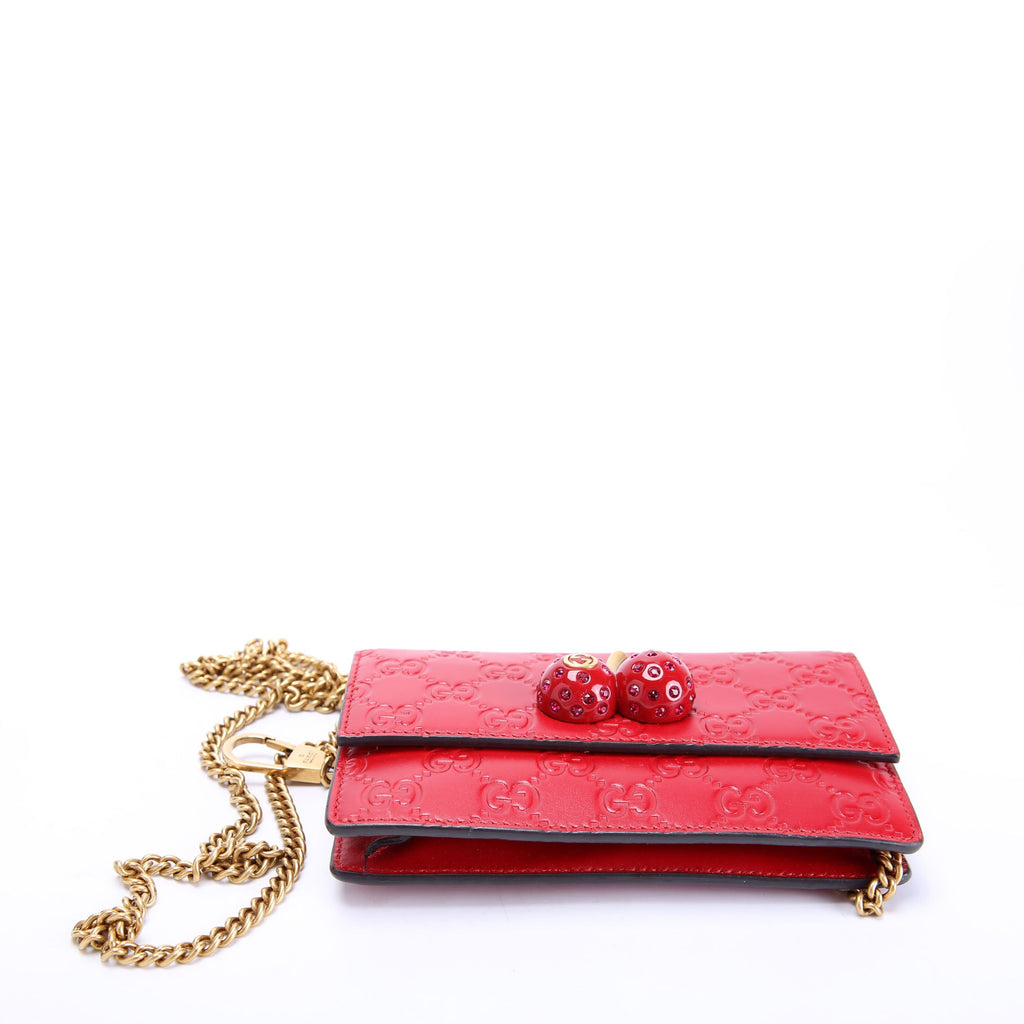 481291 GG Leather Cherries Mini Bag