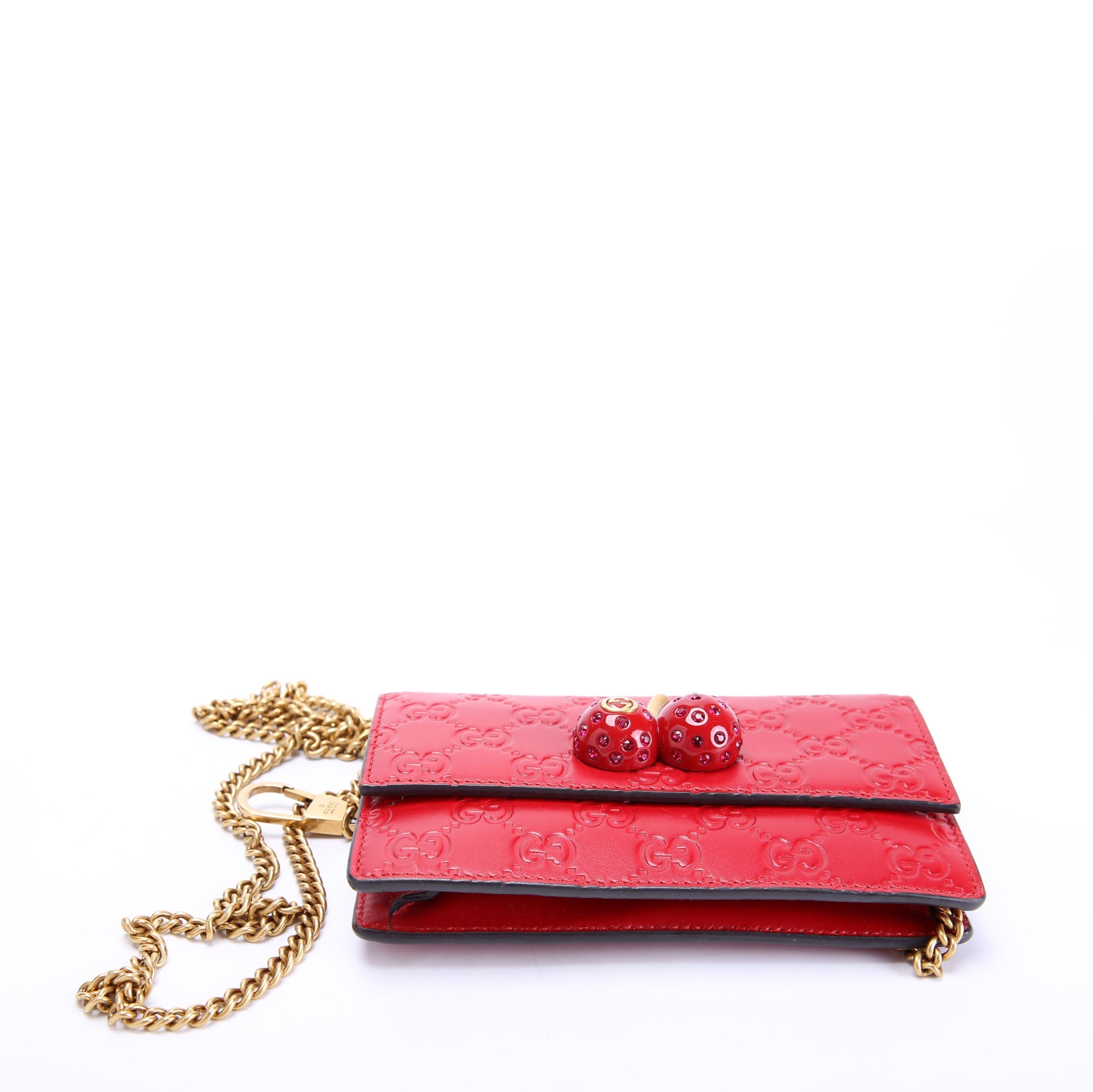 481291 GG Leather Cherries Mini Bag