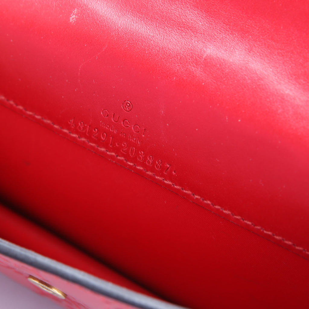 481291 GG Leather Cherries Mini Bag