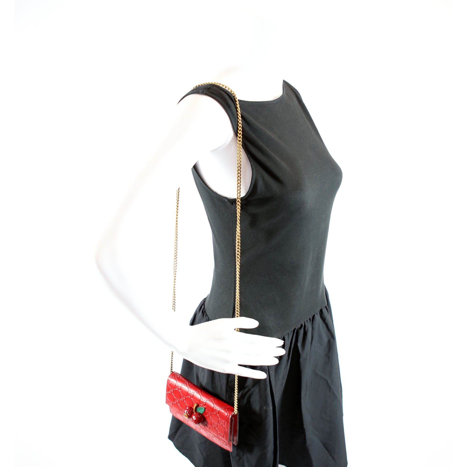 481291 GG Leather Cherries Mini Bag