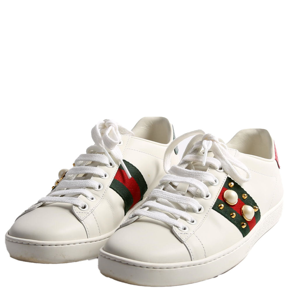 Ace Web Spike Sneakers Size 37 White