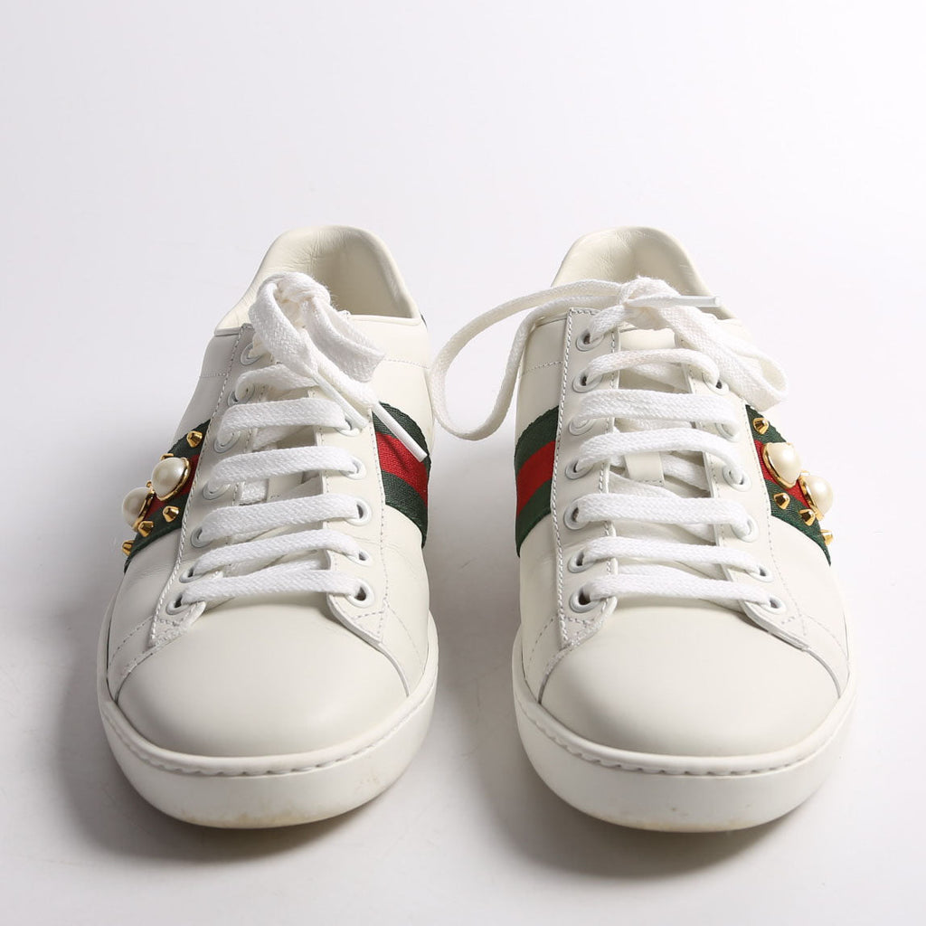 Ace Web Spike Sneakers Size 37 White