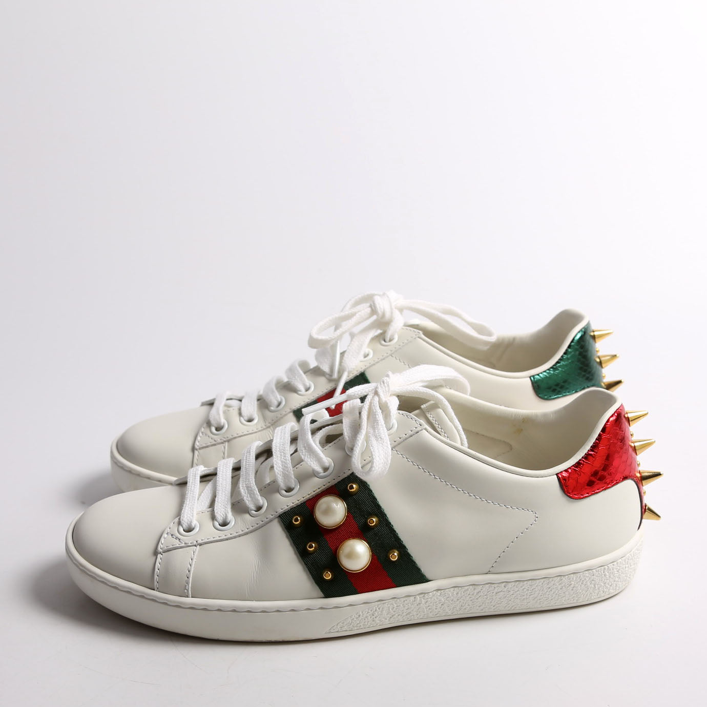 Ace Web Spike Sneakers Size 37 White