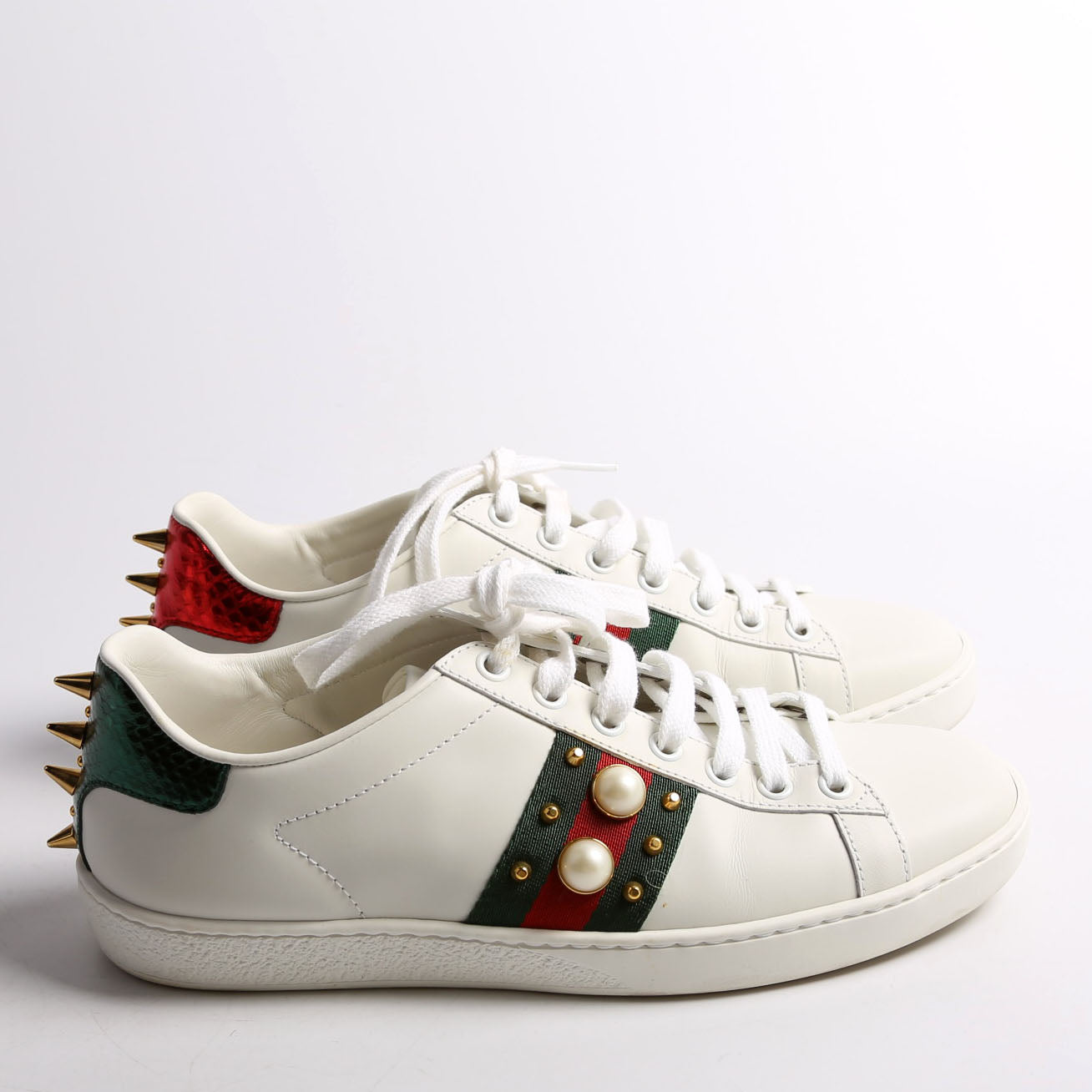 Ace Web Spike Sneakers Size 37 White