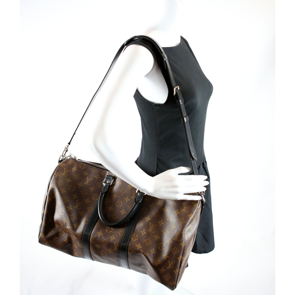 Keepall 45 Macassar Bandouliere Black