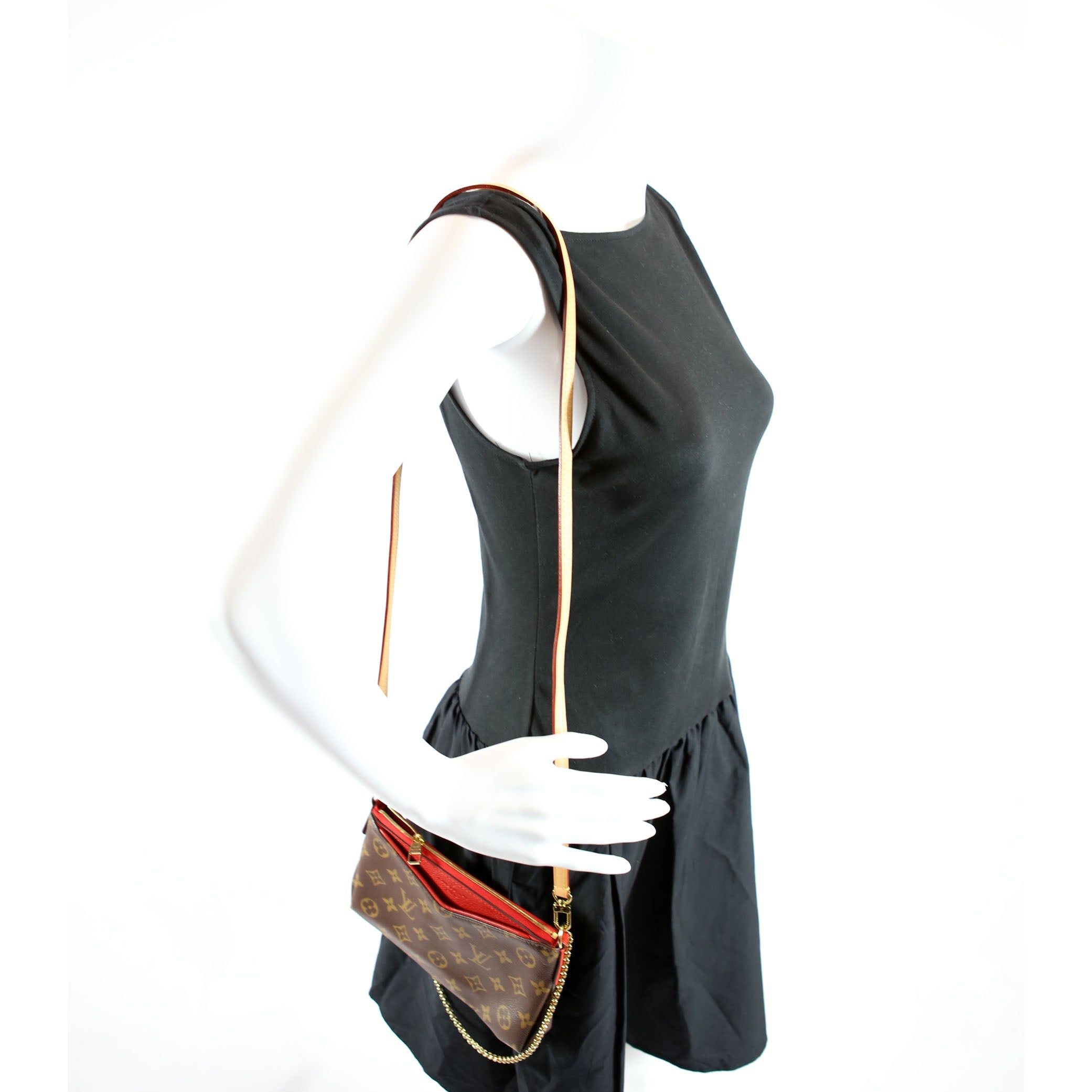 Pallas Clutch Monogram Brown/Red