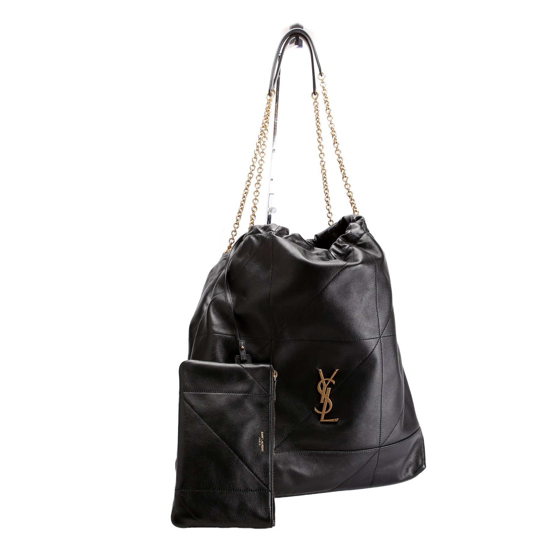 Jamie Large Pochon Lambskin 828350 Black