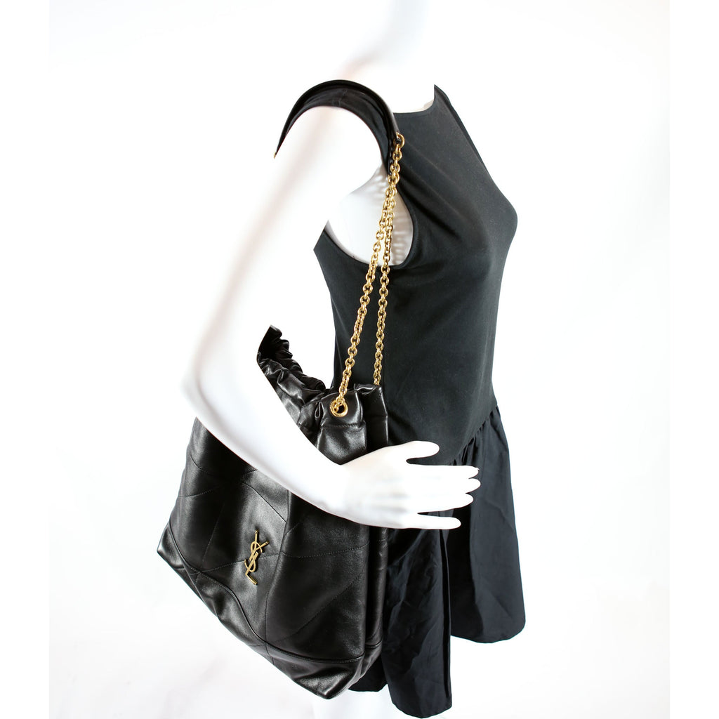 Jamie Large Pochon Lambskin 828350 Black