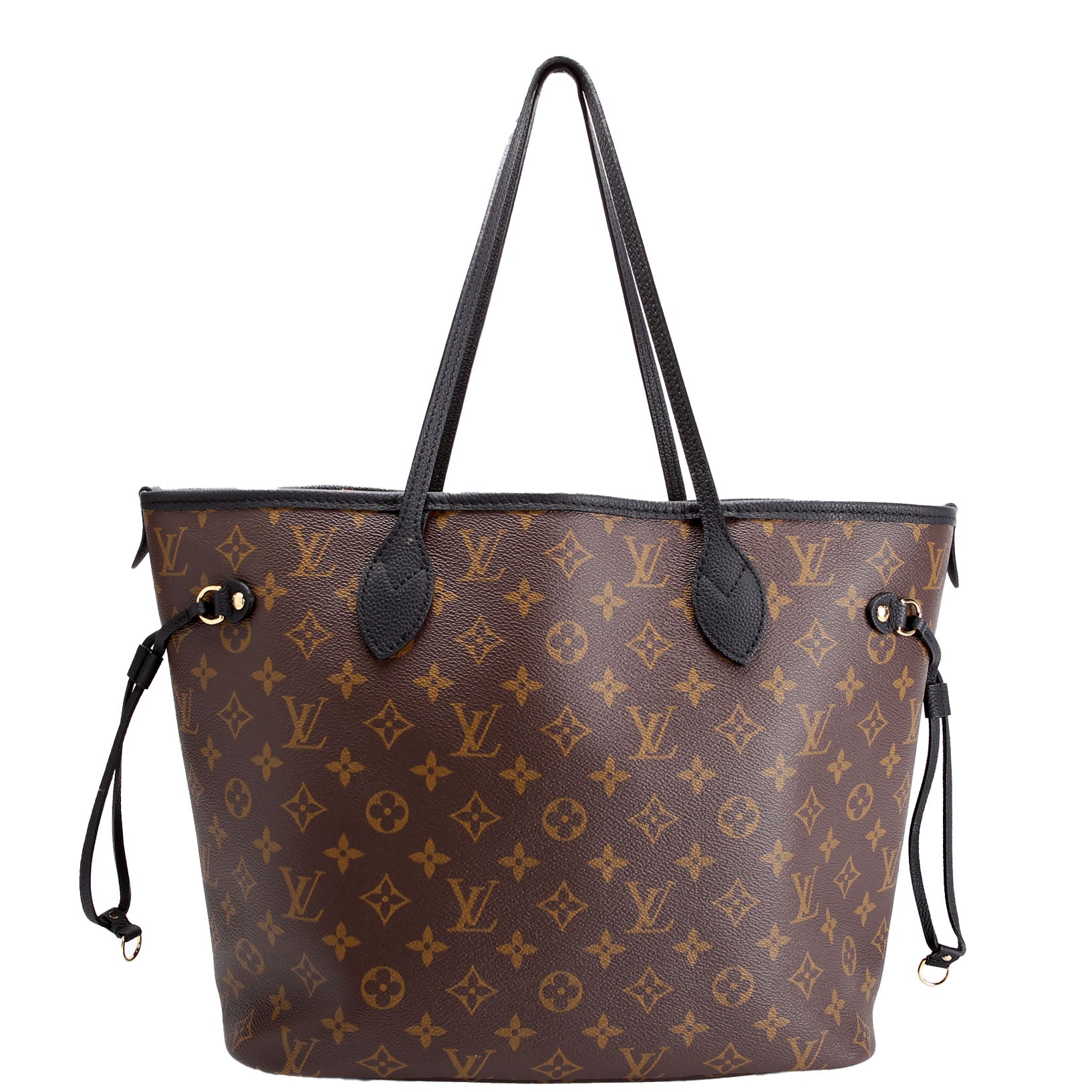 Neverfull MM Inside Out Leather/Monogram Black