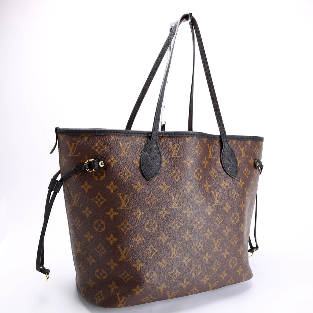 Neverfull MM Inside Out Leather/Monogram Black