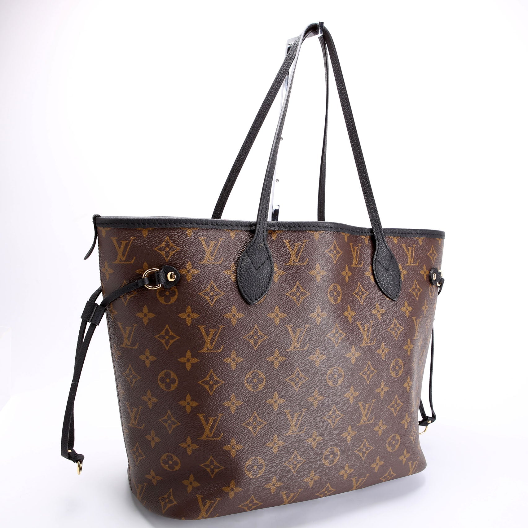 Neverfull MM Inside Out Leather/Monogram Black