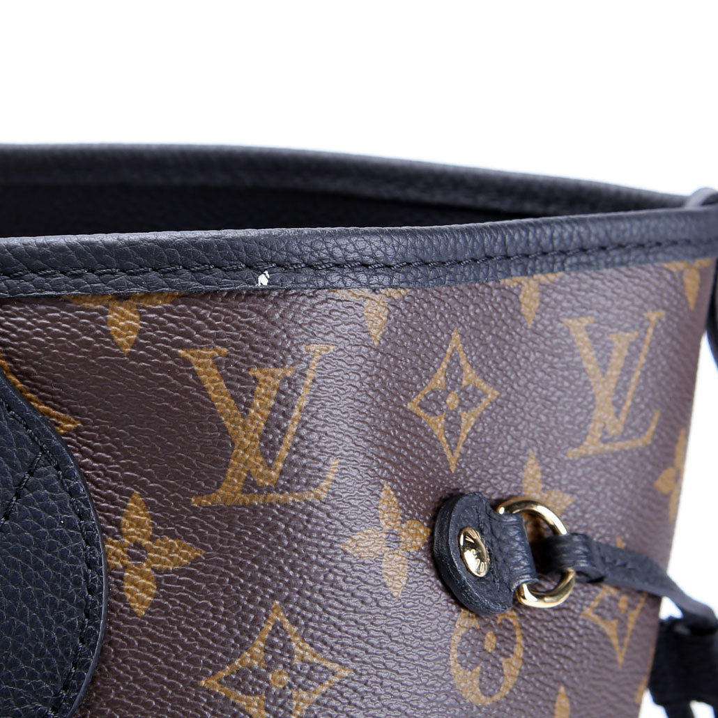 Neverfull MM Inside Out Leather/Monogram Black