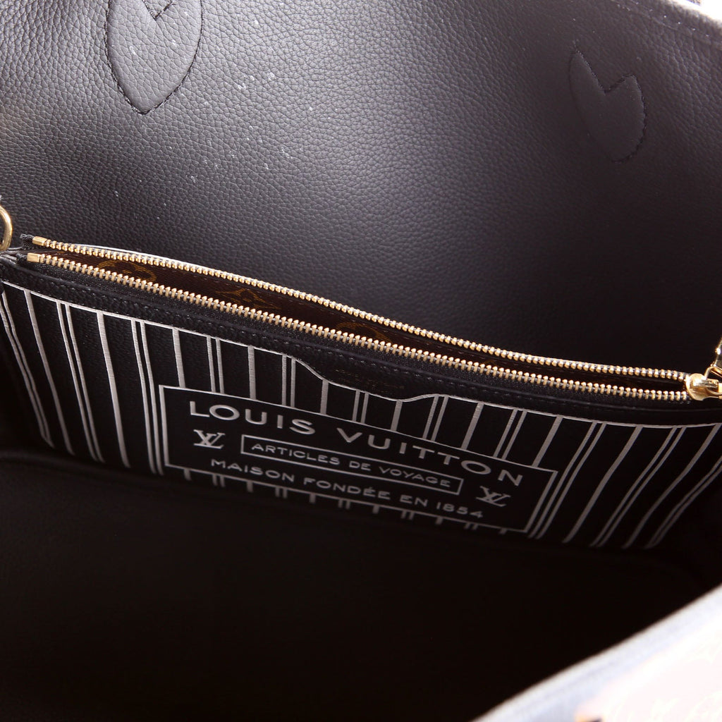 Neverfull MM Inside Out Leather/Monogram Black