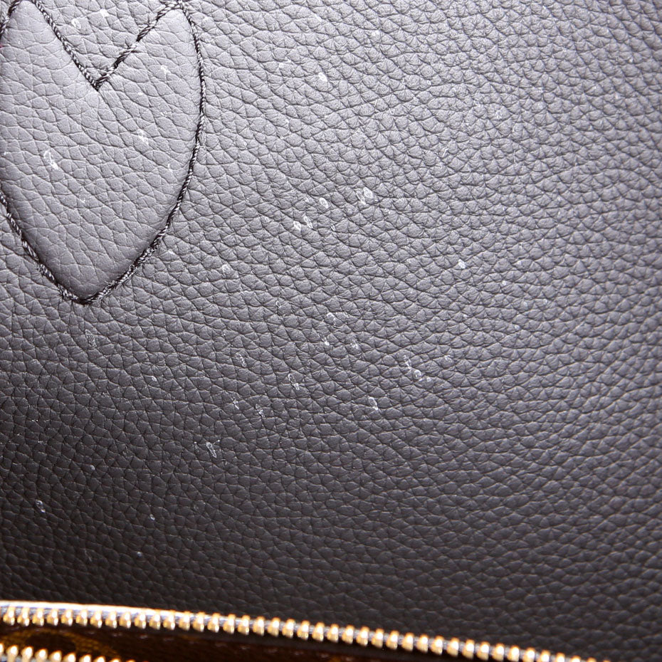 Neverfull MM Inside Out Leather/Monogram Black