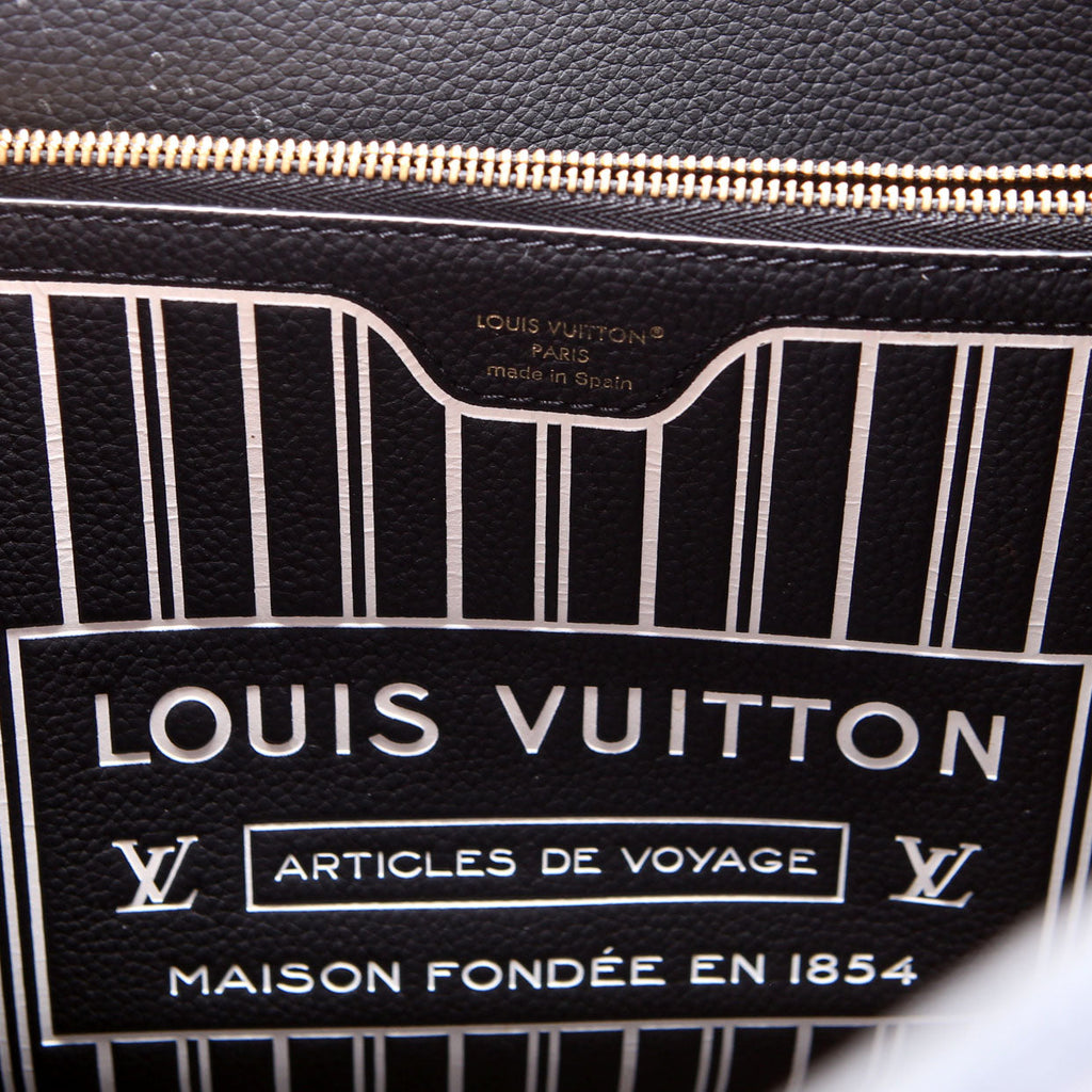 Neverfull MM Inside Out Leather/Monogram Black