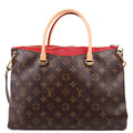 Pallas Tote Monogram Leather Side Red