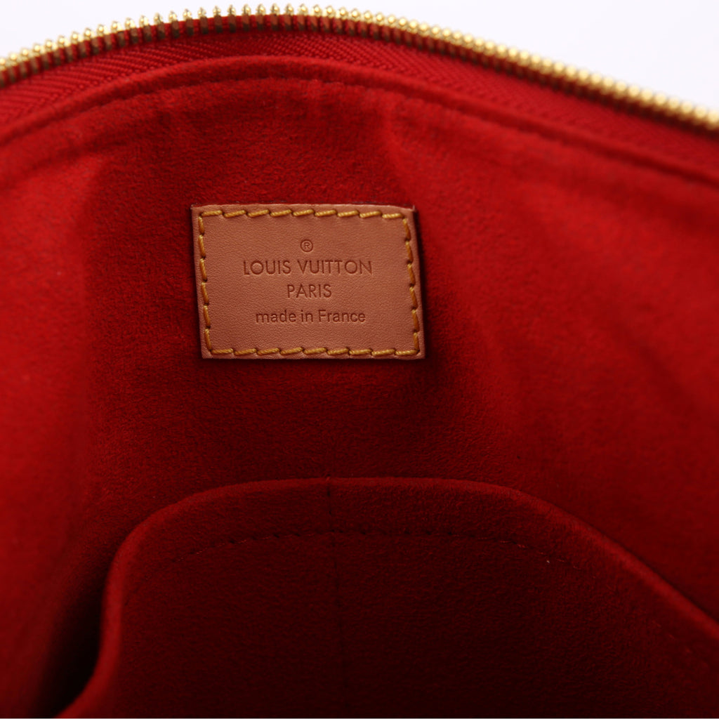 Pallas Tote Monogram Leather Side Red