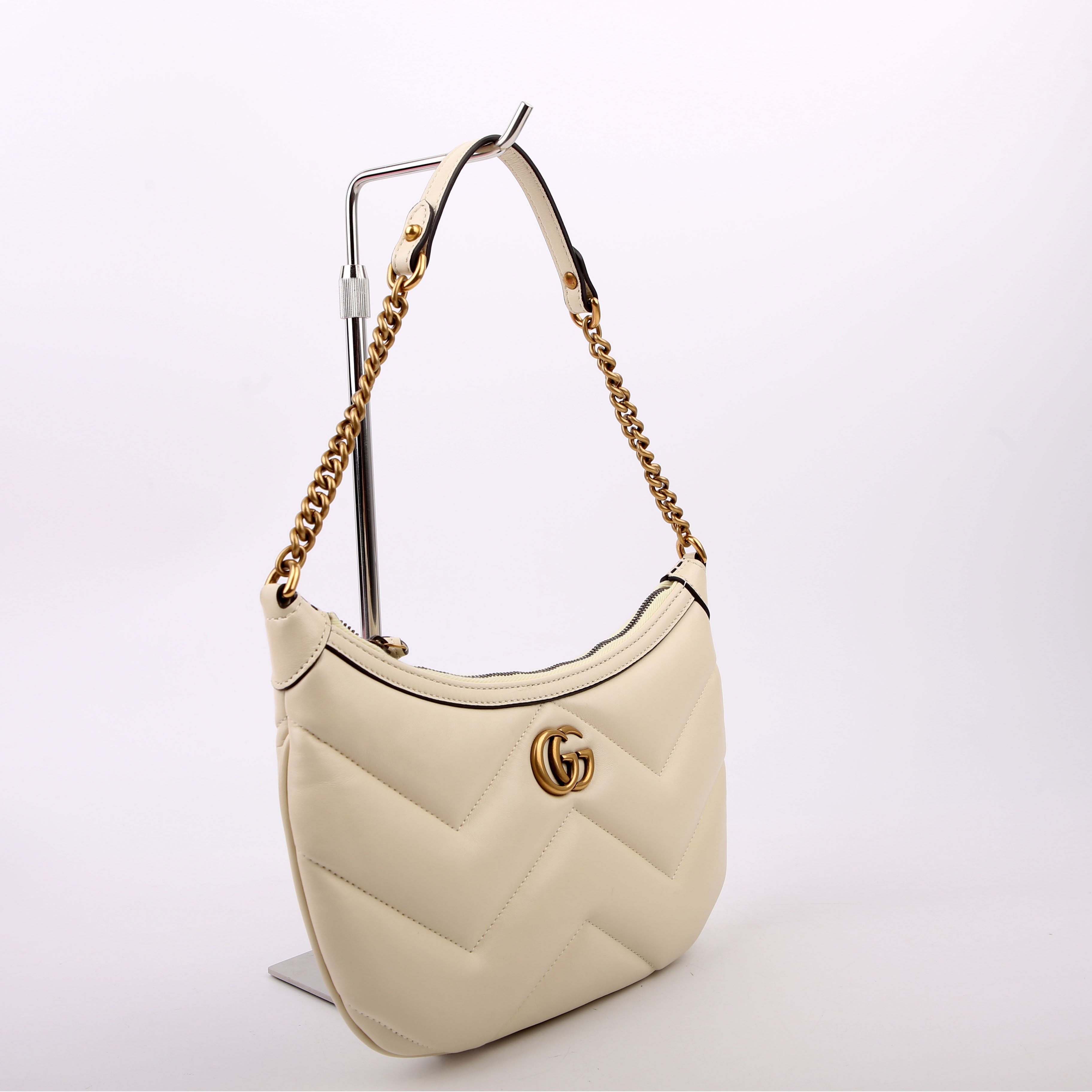 Gucci 777263 GG Marmont Small Shoulder White