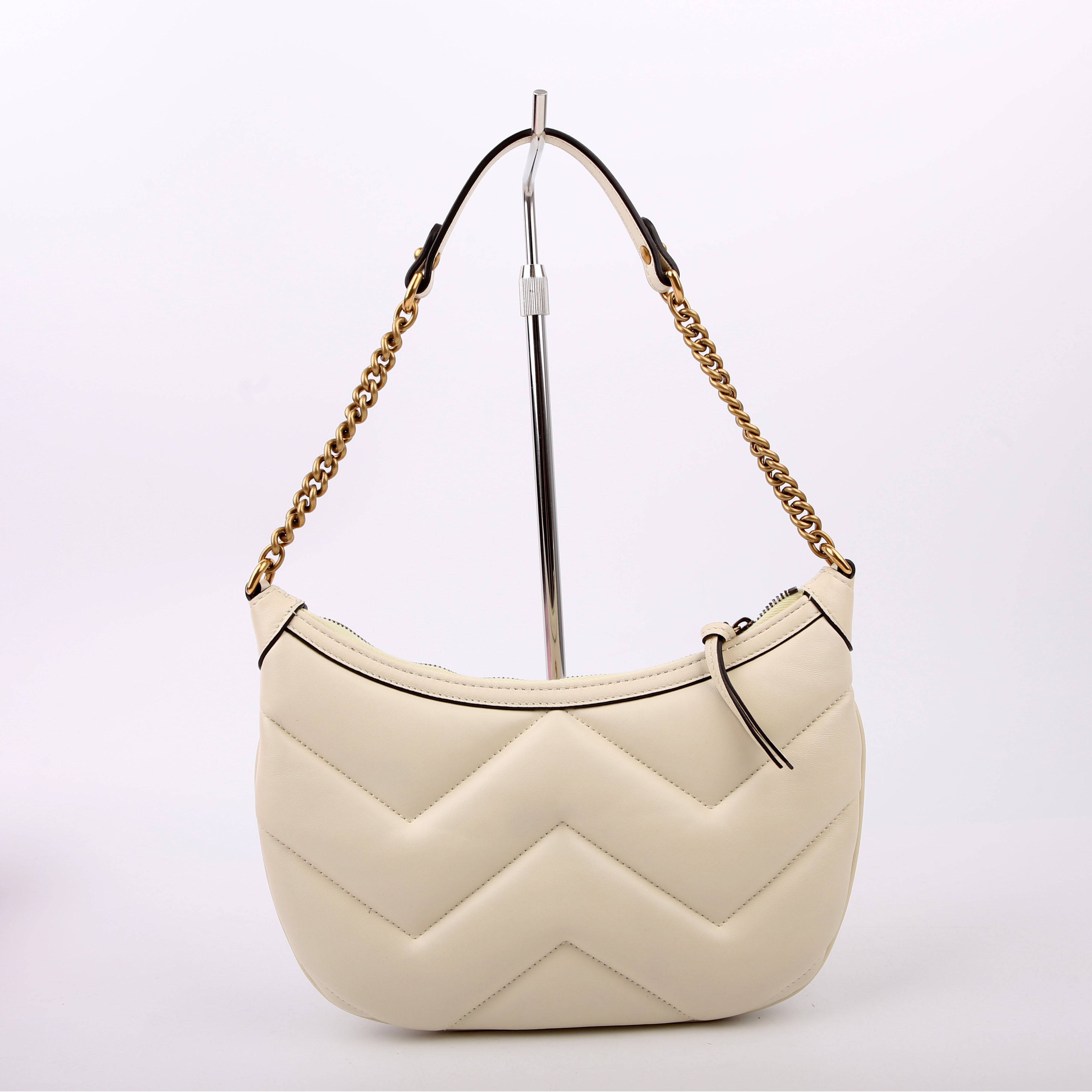 Gucci 777263 GG Marmont Small Shoulder White