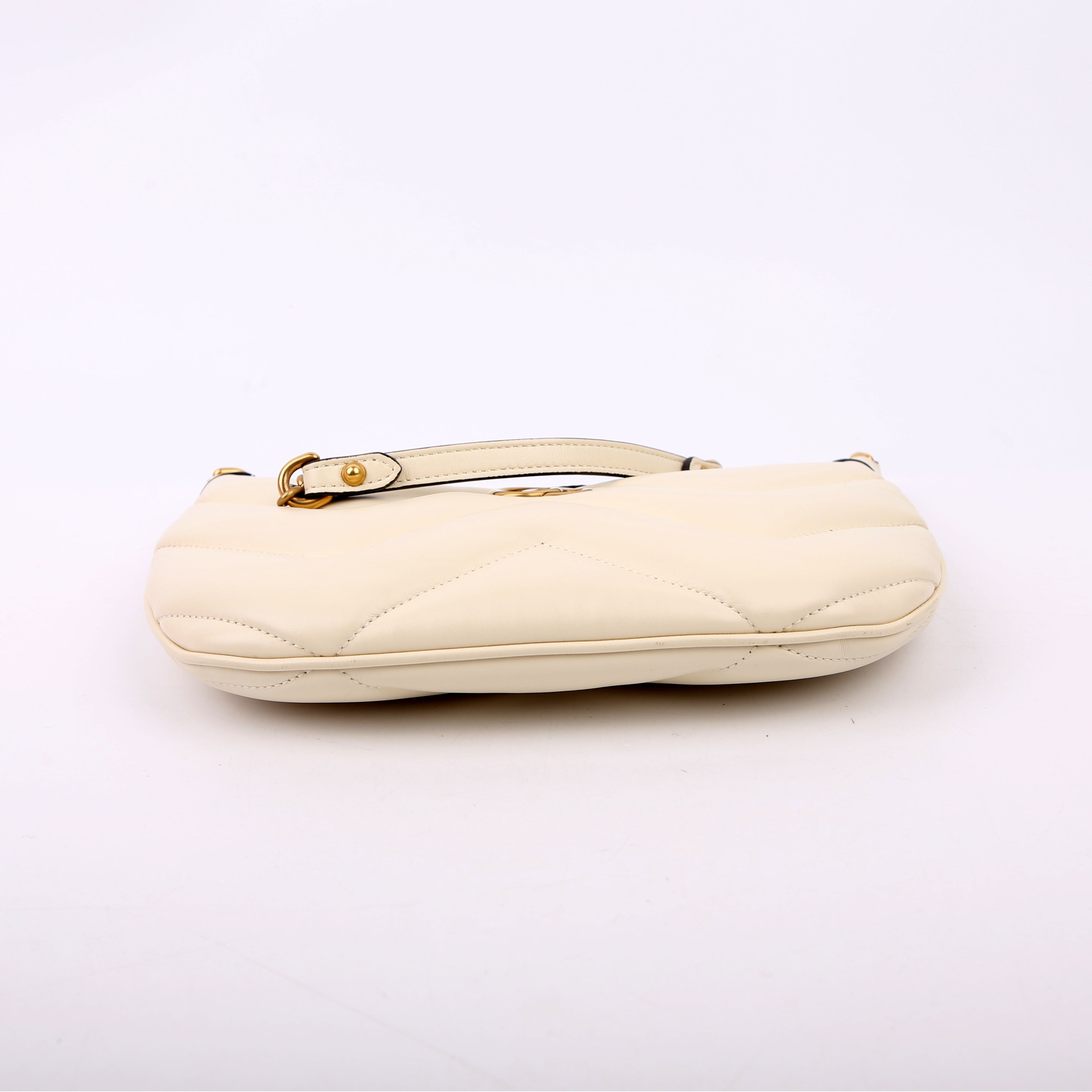 Gucci 777263 GG Marmont Small Shoulder White