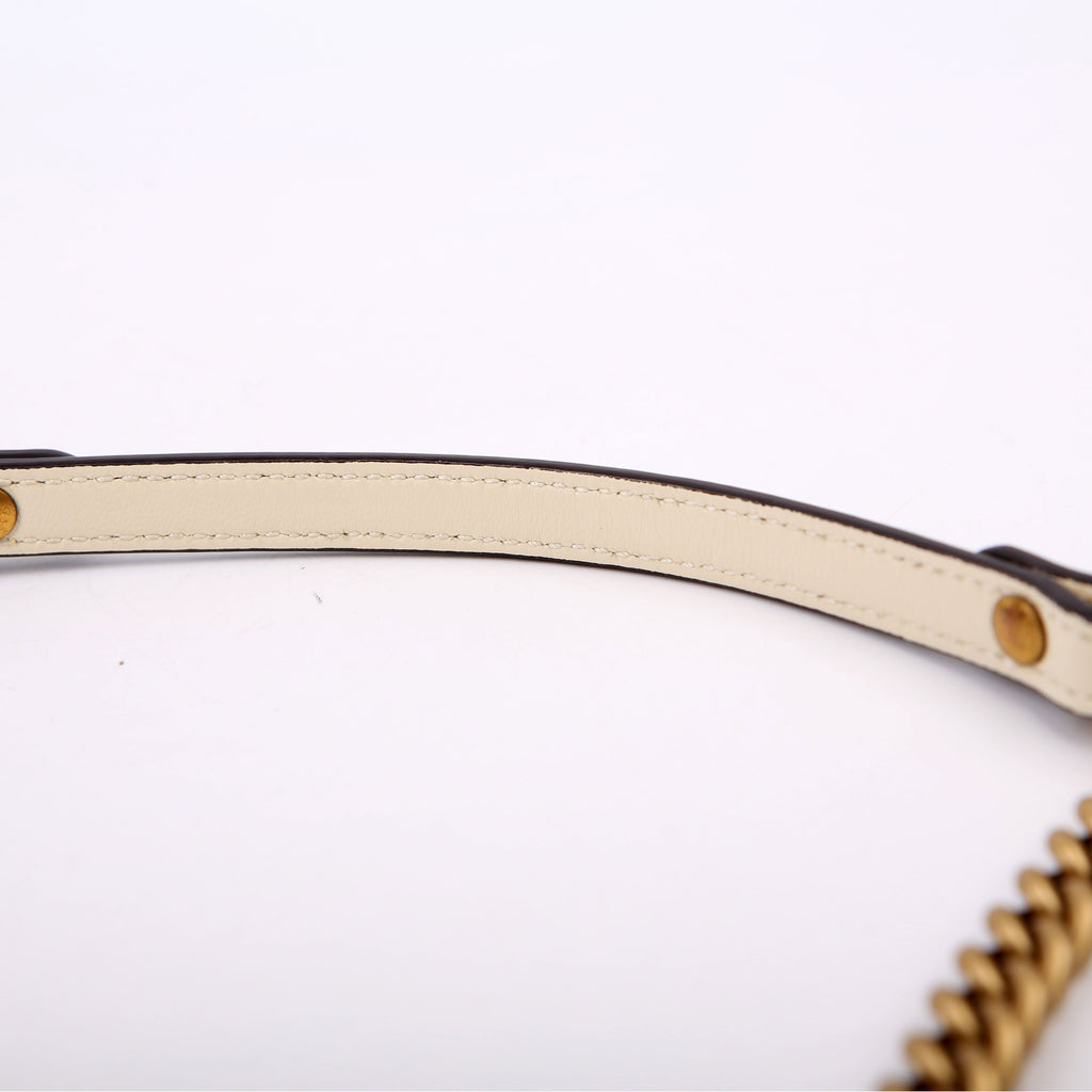 Gucci 777263 GG Marmont Small Shoulder White