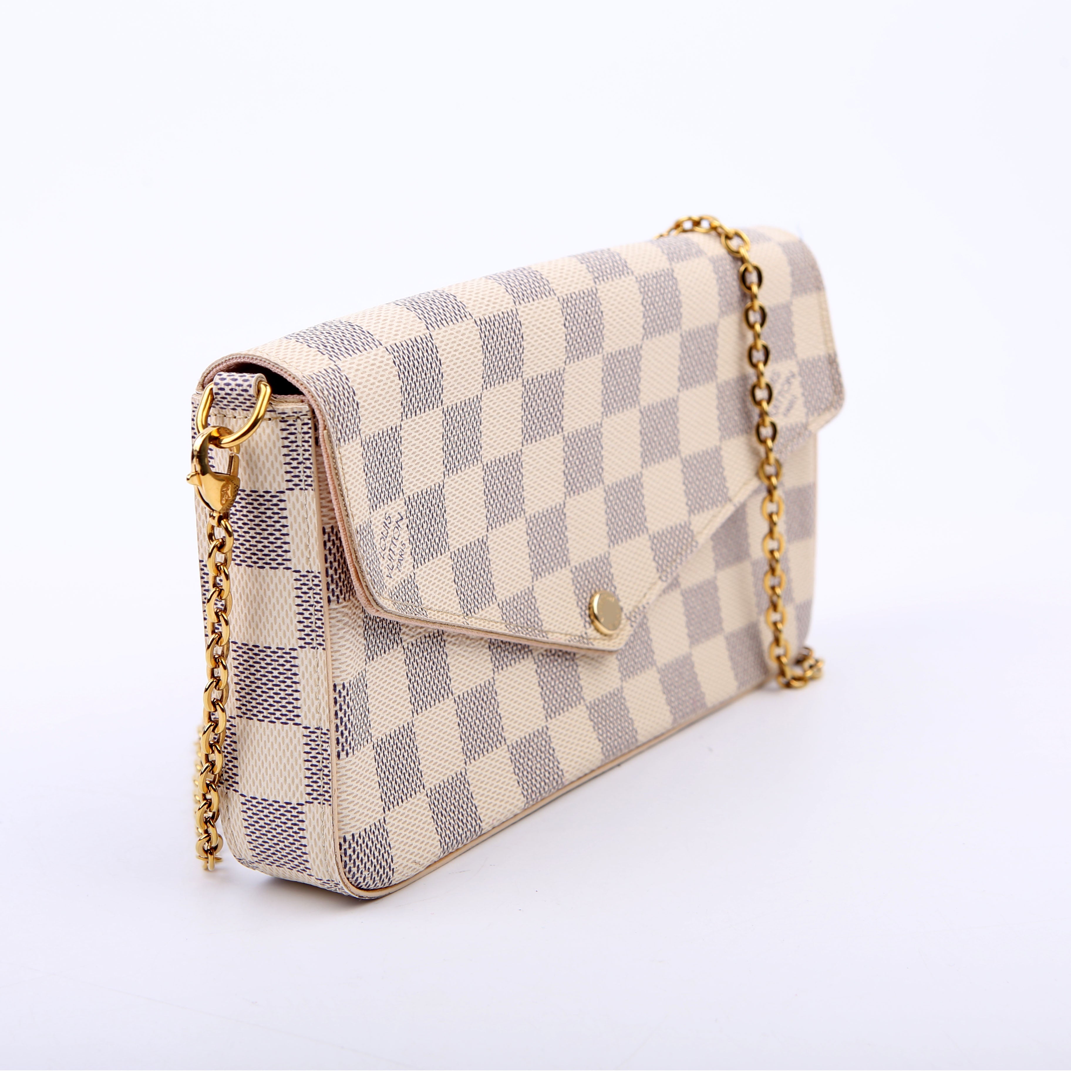 Pochette Felicie Damier Azur Pink