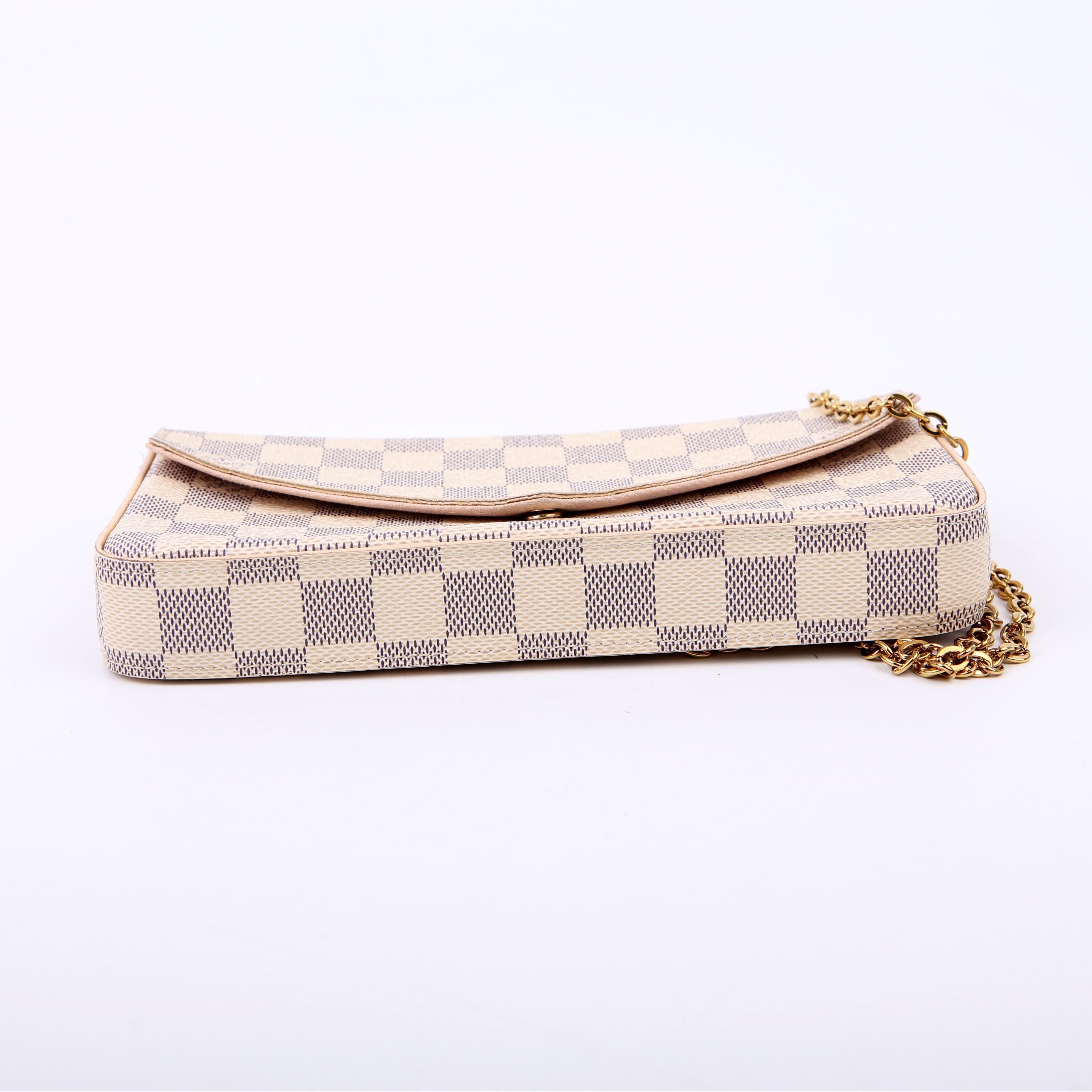 Pochette Felicie Damier Azur Pink