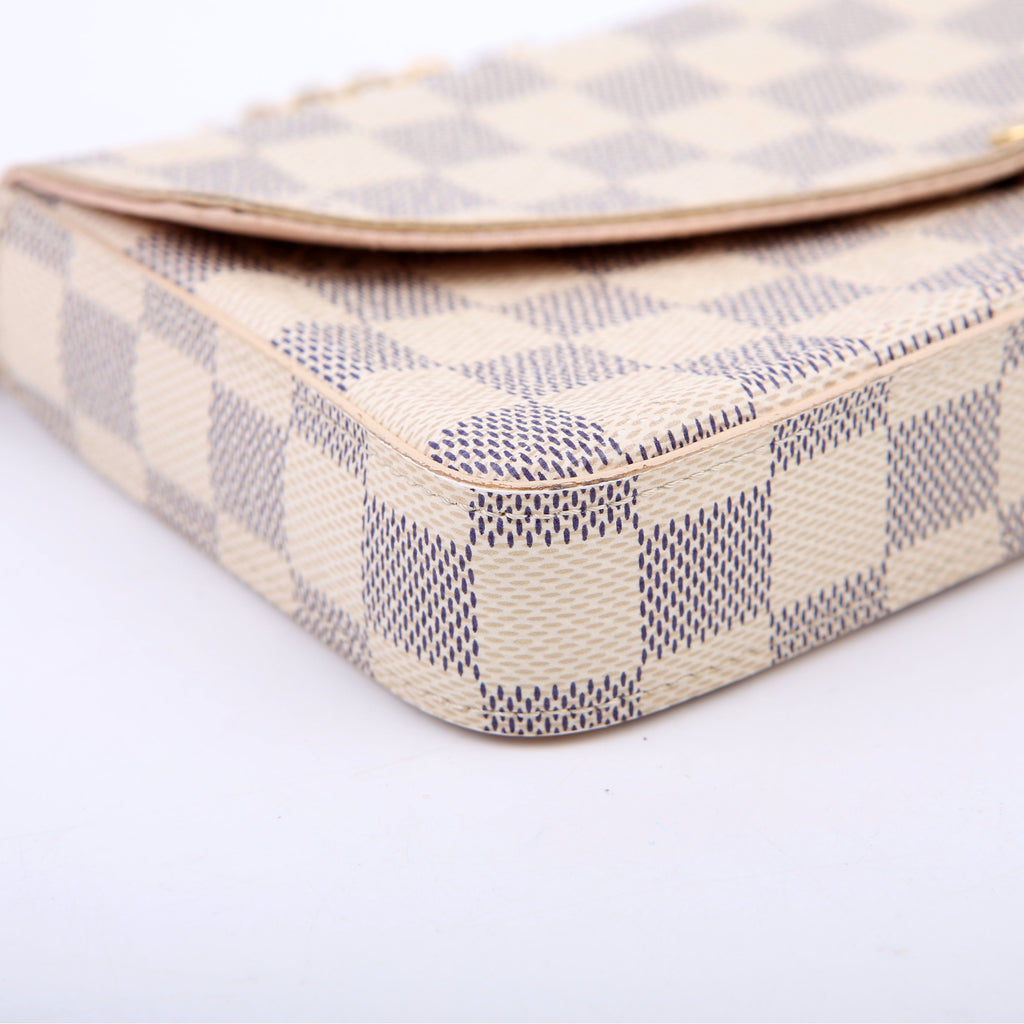 Pochette Felicie Damier Azur Pink