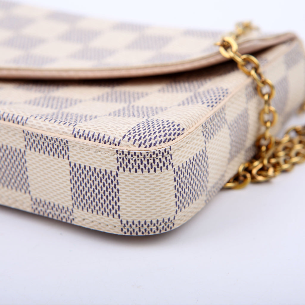Pochette Felicie Damier Azur Pink
