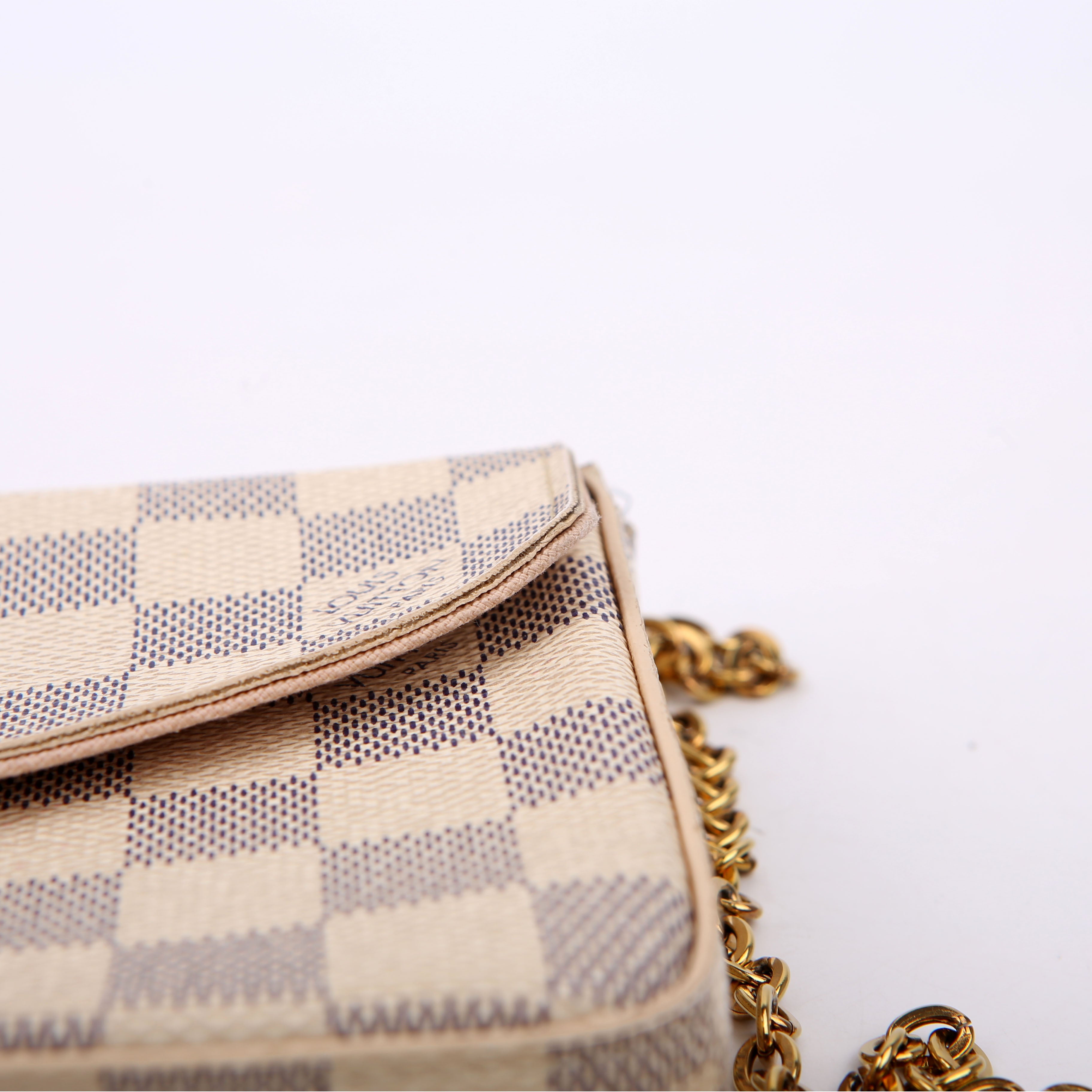 Pochette Felicie Damier Azur Pink