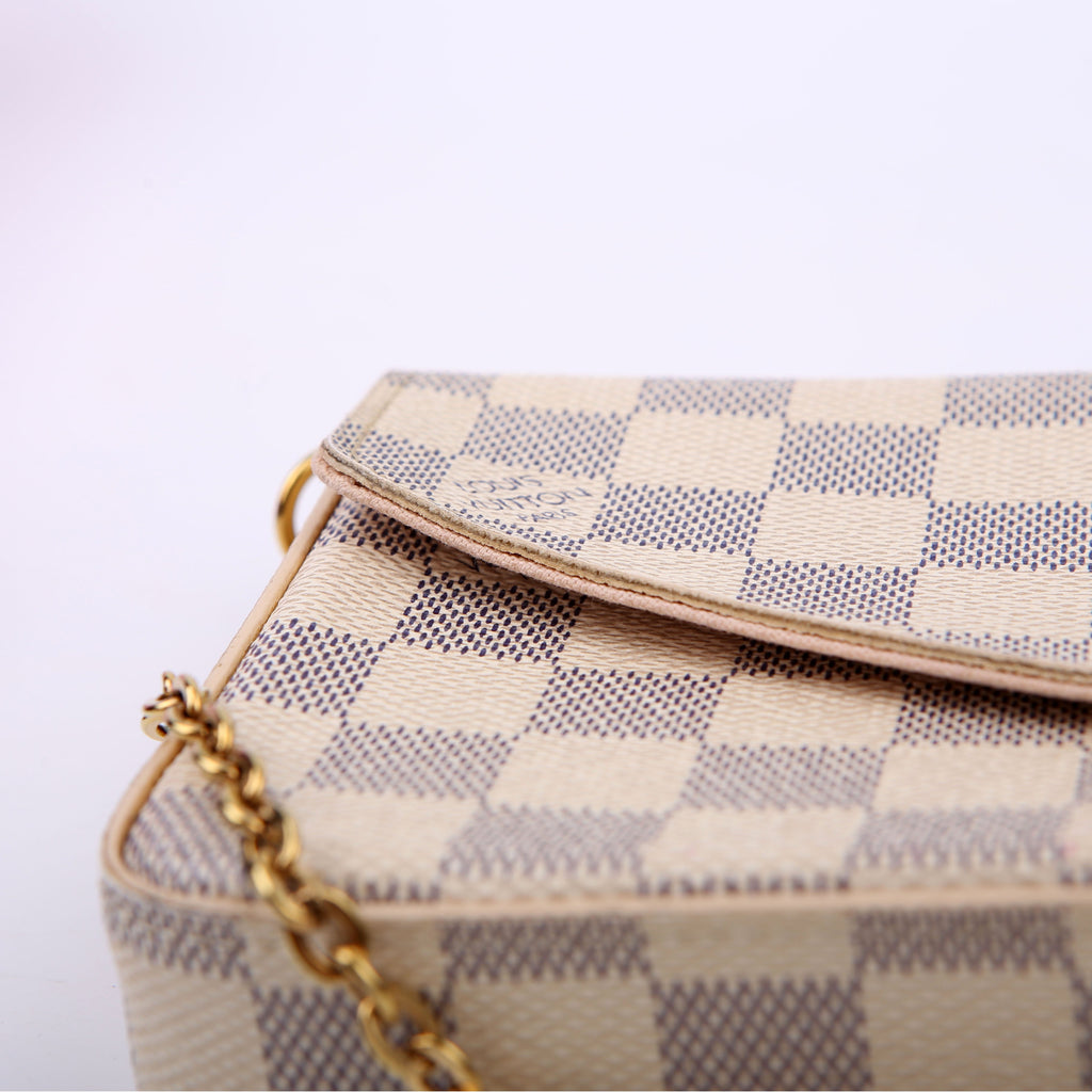 Pochette Felicie Damier Azur Pink