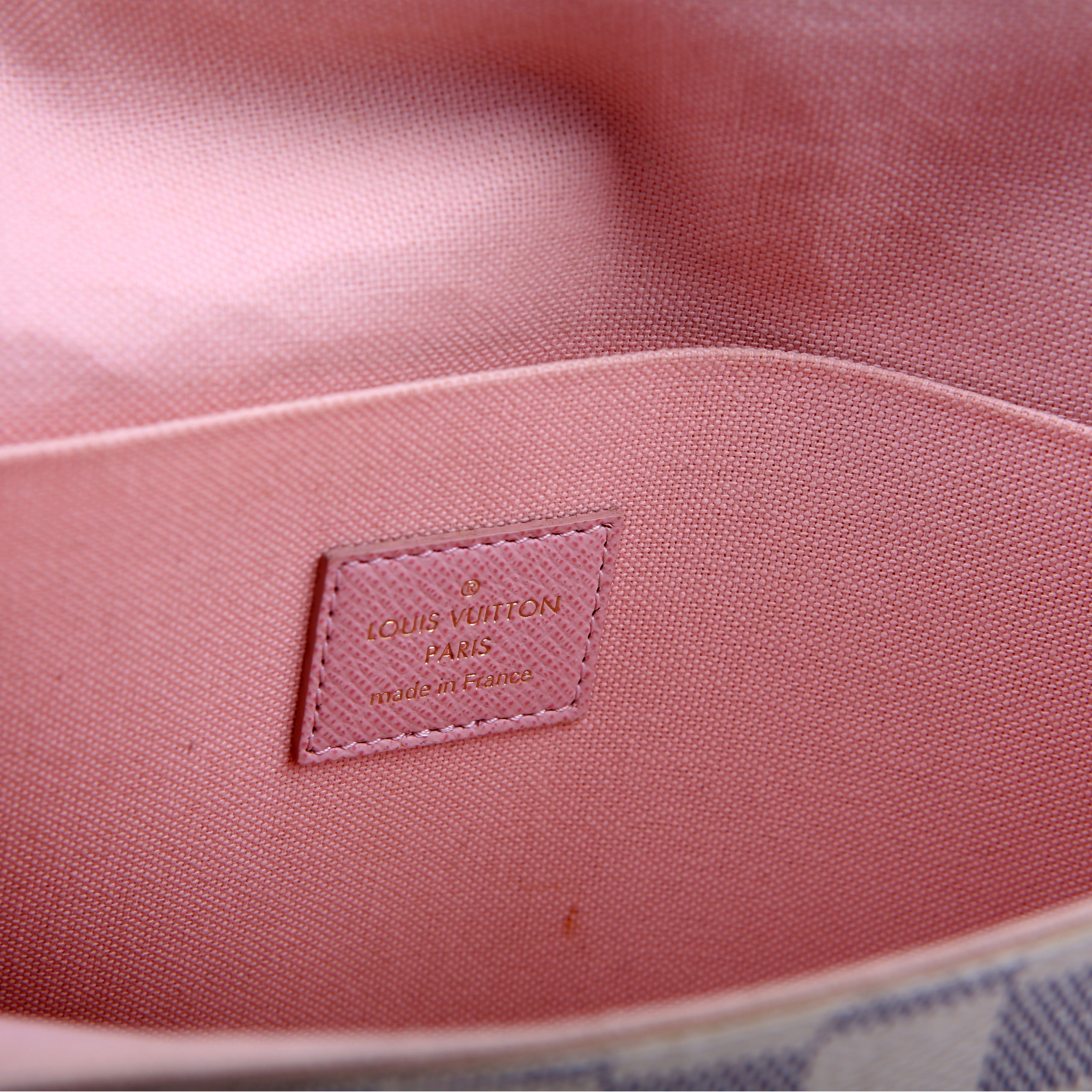 Pochette Felicie Damier Azur Pink