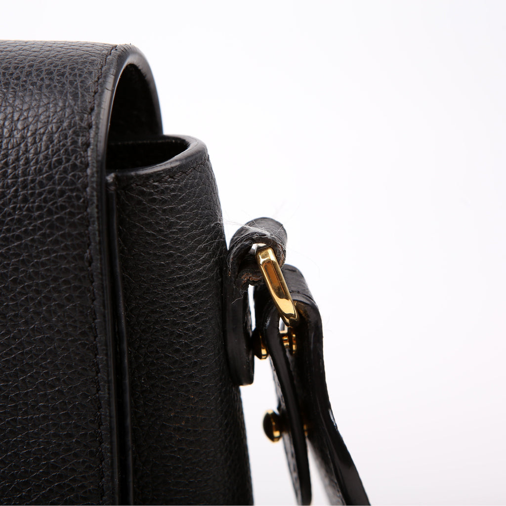 Vintage Check Note Crossbody Bag Black