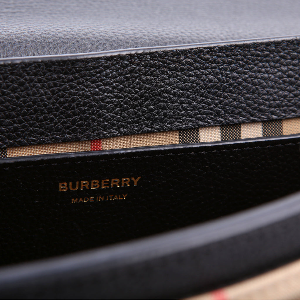 Vintage Check Note Crossbody Bag Black