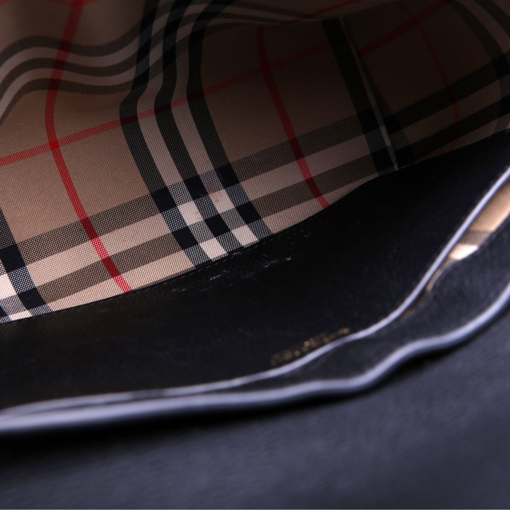 Vintage Check Note Crossbody Bag Black
