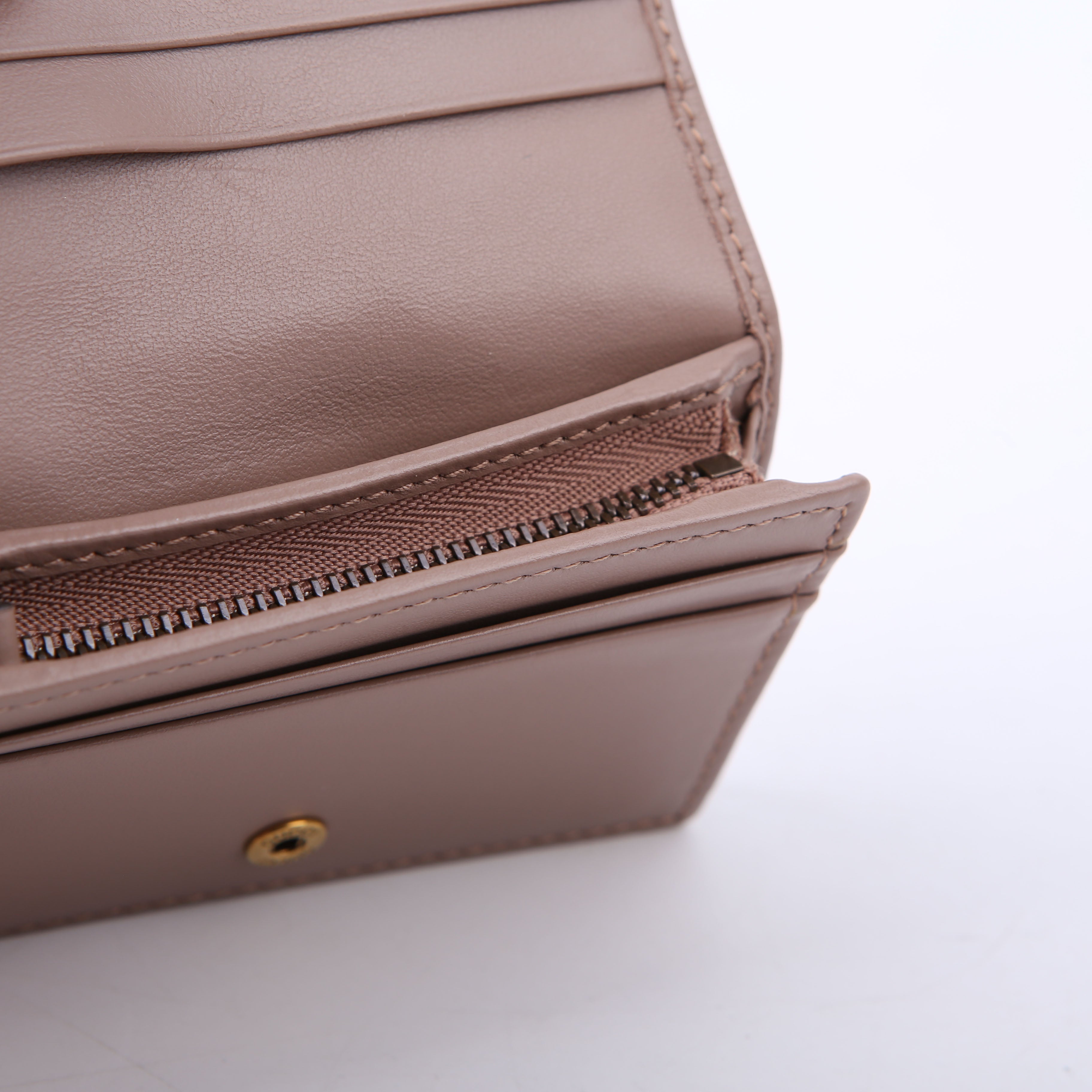 466492 GG Marmont Card Case Tan