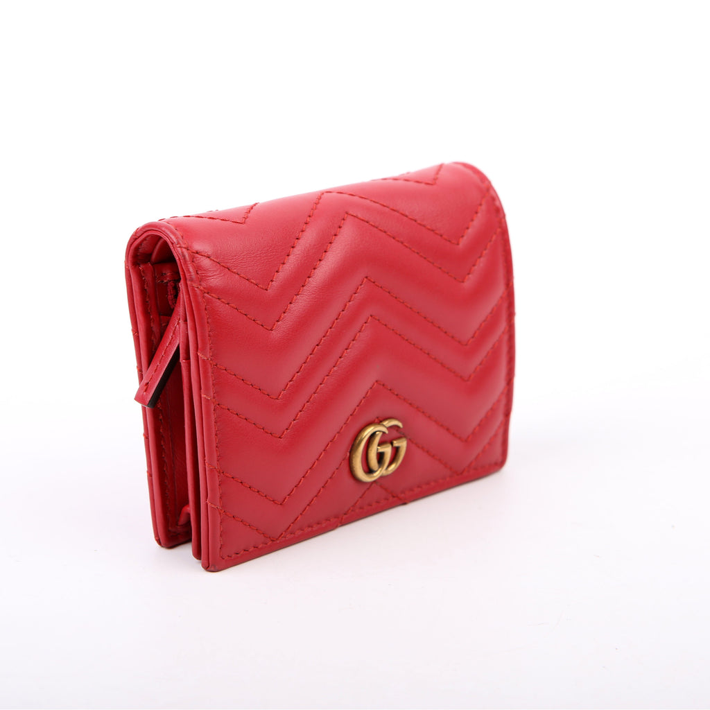 Gucci 466492 GG Marmont Card Case Red