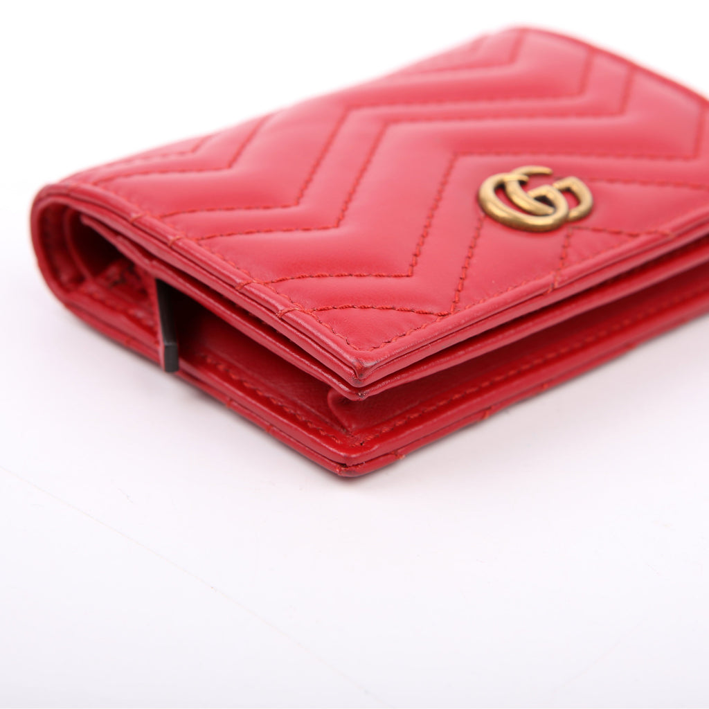 Gucci 466492 GG Marmont Card Case Red