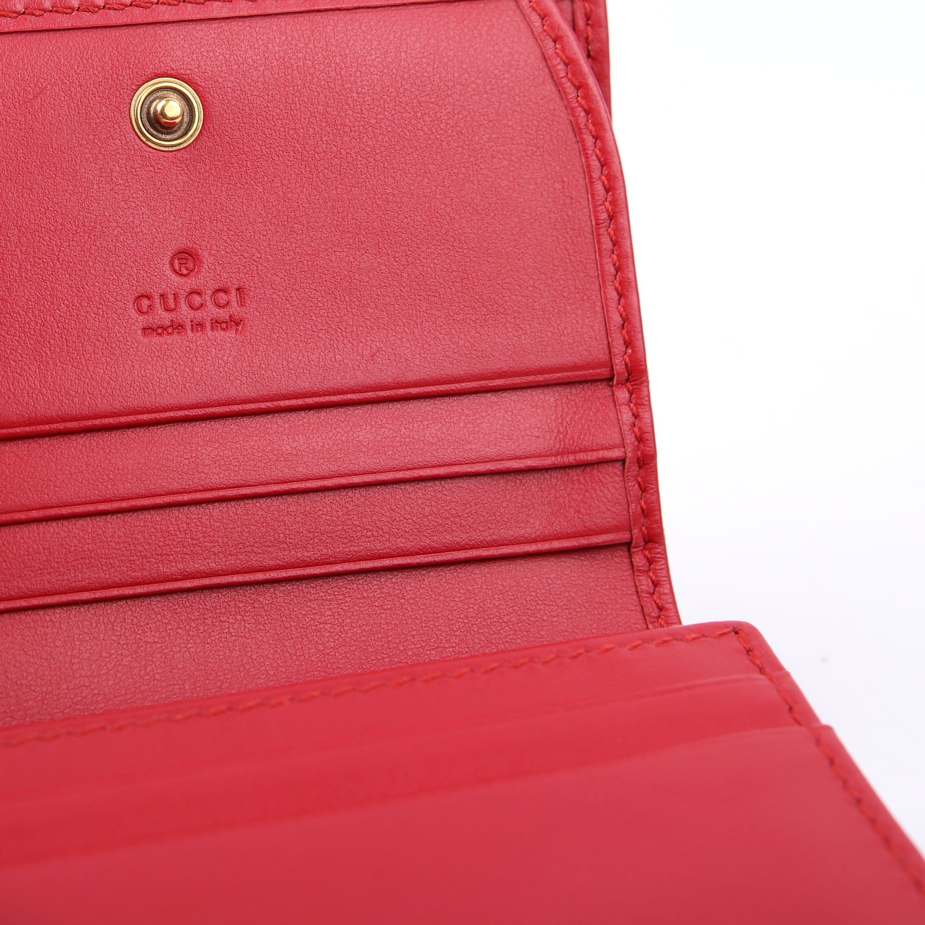 Gucci 466492 GG Marmont Card Case Red